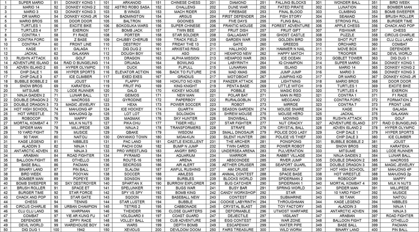 Mini Sup400 in 1 Single Player Game Console