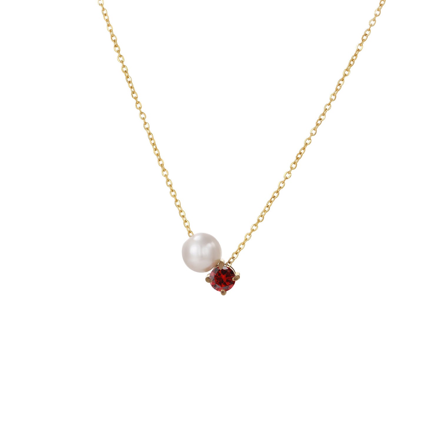 Preorder: Pearl and Birthstone Necklace