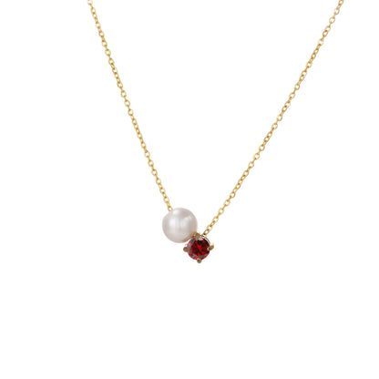 Preorder: Pearl and Birthstone Necklace