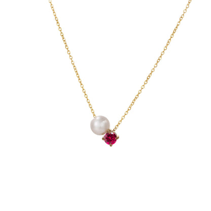 Preorder: Pearl and Birthstone Necklace