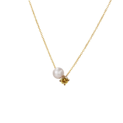 Preorder: Pearl and Birthstone Necklace