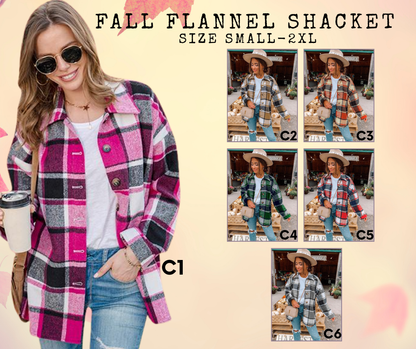 PREORDER: Fall Flannel Shacket  9.2.25
