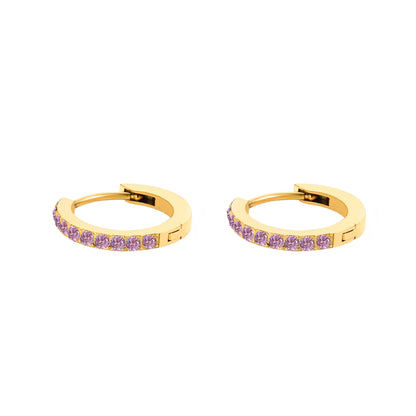 Birthstone Hoops- GOLD SEPTEMBER
