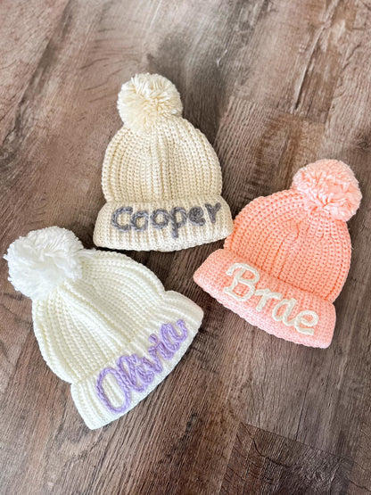 PREORDER: Custom Rope Embroidered Pompom Hat 11.24.25