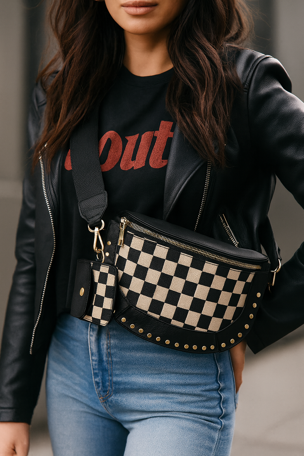 PREORDER: Studded Checker Sling 11.24.25