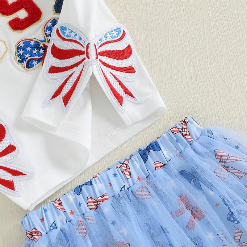 PREORDER: USA Patch Tee and Tulle Skirt Set 5.5.25