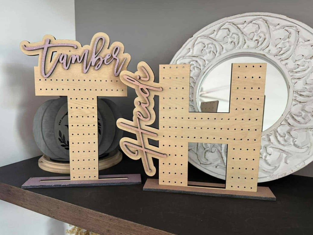 PREORDER: Personalized Name Wood Earring Holder 1.12.26