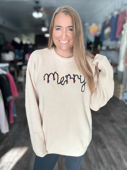 1 WEEK TAT: Adult and Kid Rope Embroidered Holiday Sweaters