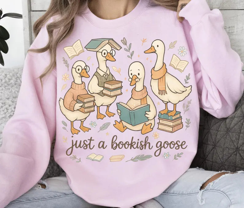 Just A Bookish Goose - Custom