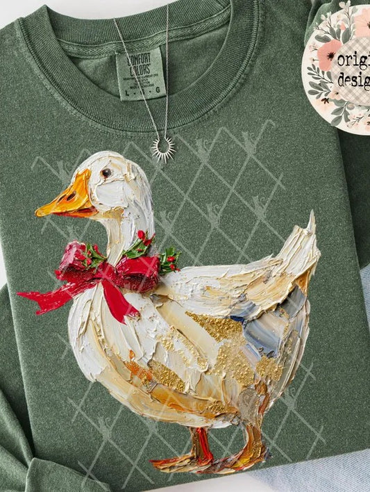 Faux Painted Christmas Goose - Custom