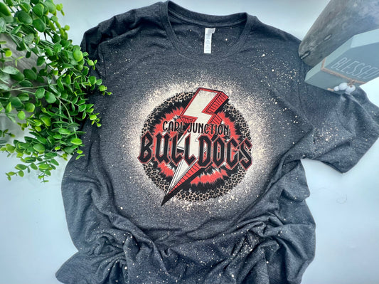 Carl Junction Bulldogs Circle Bolt  - Custom Tee