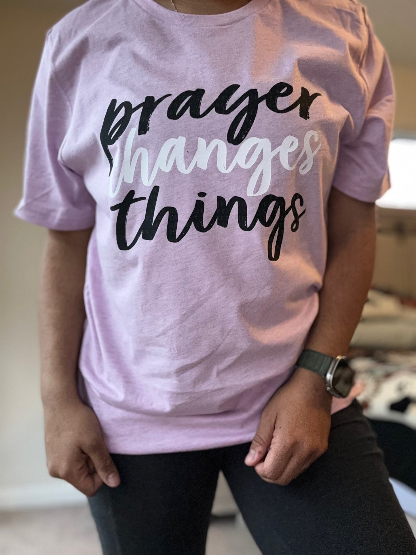 prayer changes things -Bella- Heather Prism Lilac