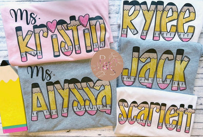 **Custom** Pencil Names - Custom