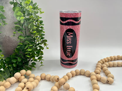 Glitter Crayon - 20 oz Tumbler