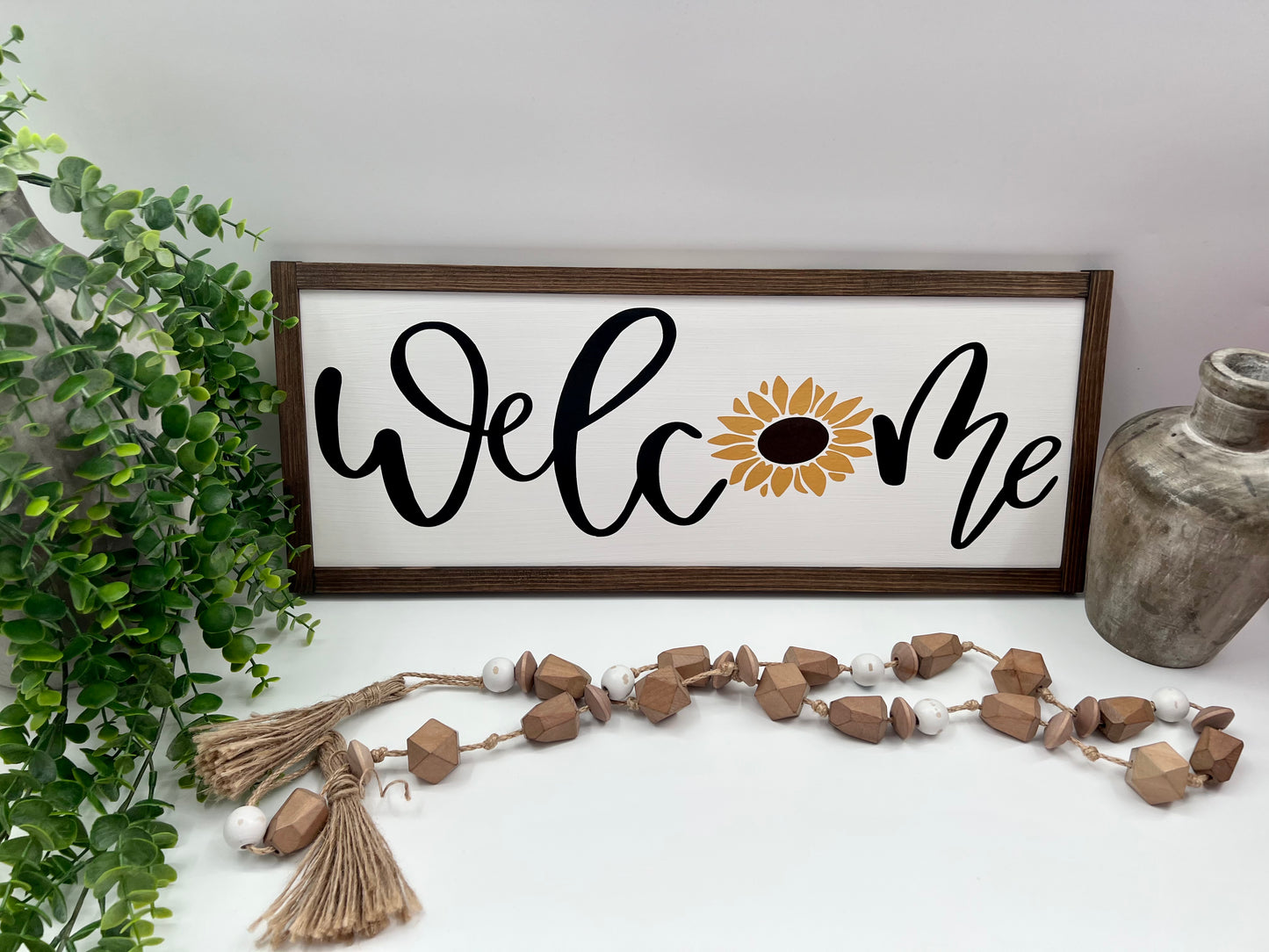Welcome Sunflower - Wood Sign