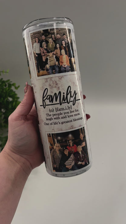 Customized Photo Family  - 20 oz Glossy Tumbler
