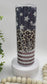 Horizontal Leopard Glitter American Flag - 20 oz Tumbler