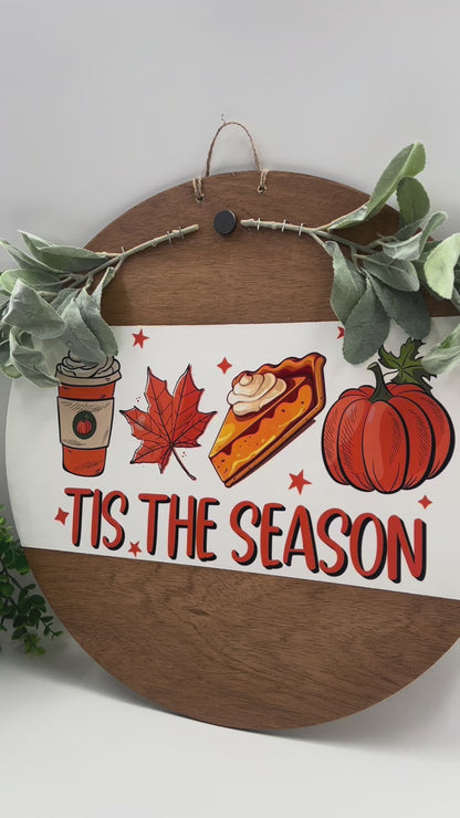 Tis The Season Interchangeable Bow - 18" Door Hanger