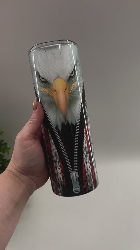 American Flag Eagle - 20 oz Tumbler