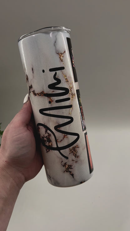 Customized Name/Photo Gold Marble - 20 oz Shimmer Tumbler