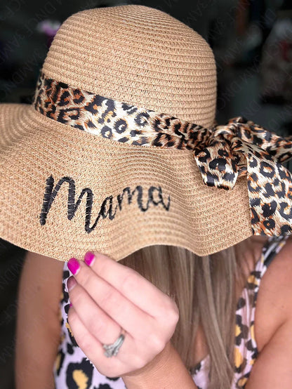 READY TO SHIP: Mama & Mama's Girl Leopard Sunhats