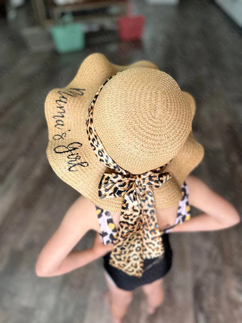 READY TO SHIP: Mama & Mama's Girl Leopard Sunhats