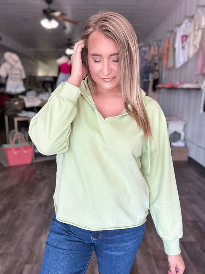 1 WEEK TAT: Tori Raw Hem Hoodie Sweater-