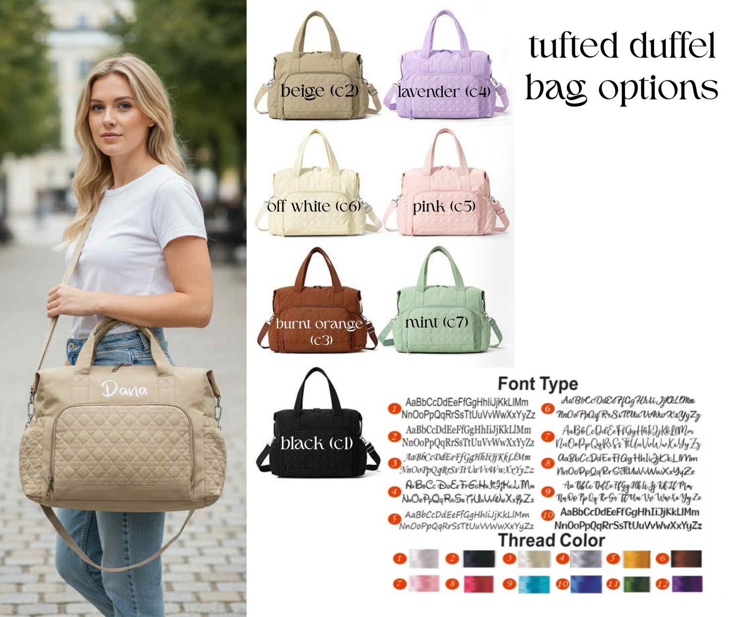 PREORDER: Tufted Duffel Bags 1.12.26