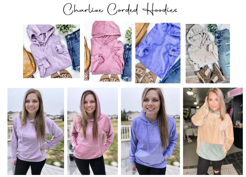 1 WEEK TAT:  THE CHARLIZE CORDUROY HOODIE (FOREVER3AM BRANDED)-