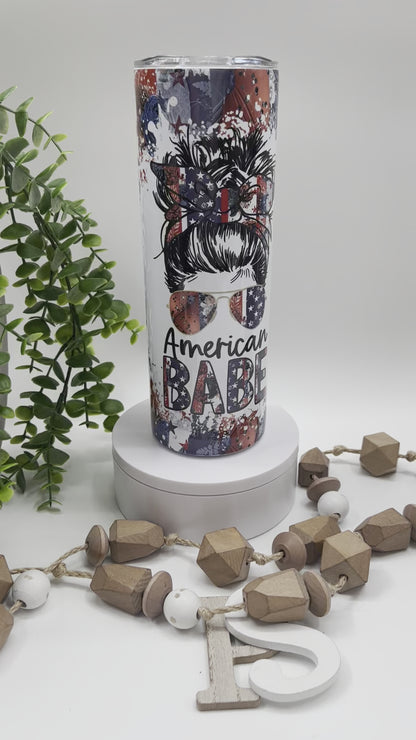 American Babe Messy Bun - 20 oz Tumbler