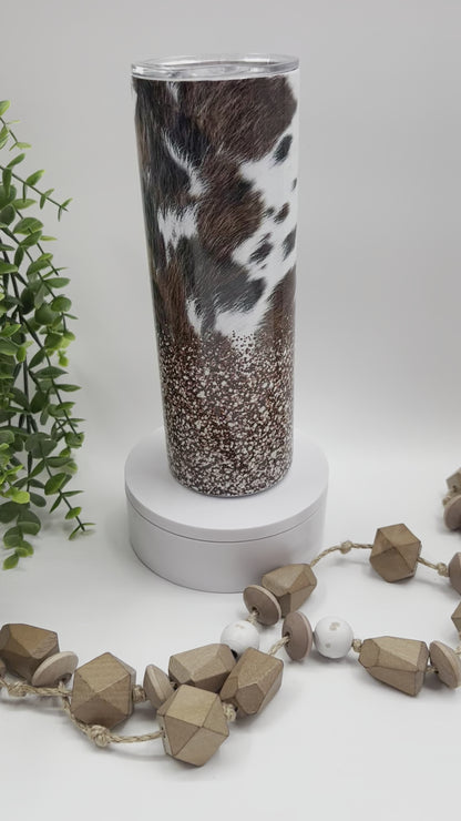 Glitter Cowhide - 20 oz Tumbler