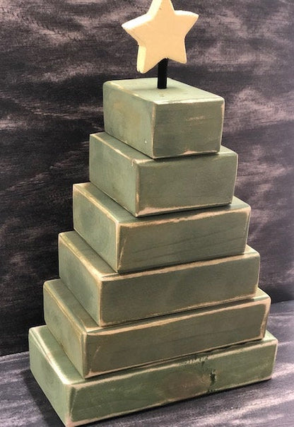 Stacked 2x4 Tree - Painted