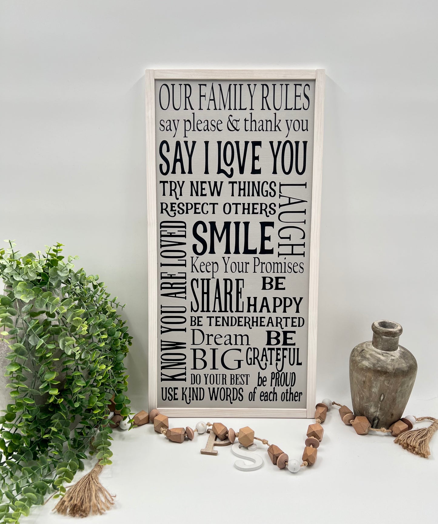 Our Family Rules - 12x24” Wood Sign
