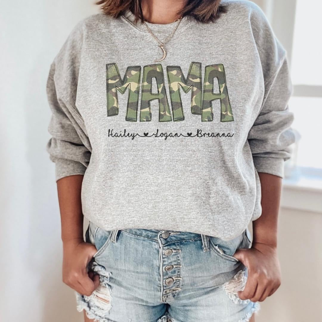 Personalized Mama Camo - Sweatshirt