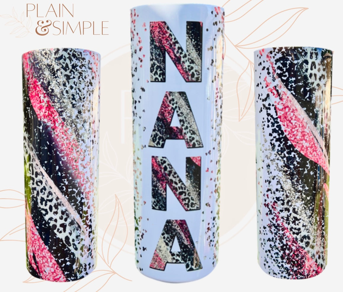 Nana Cheetah Print Pink - 20 oz Tumbler