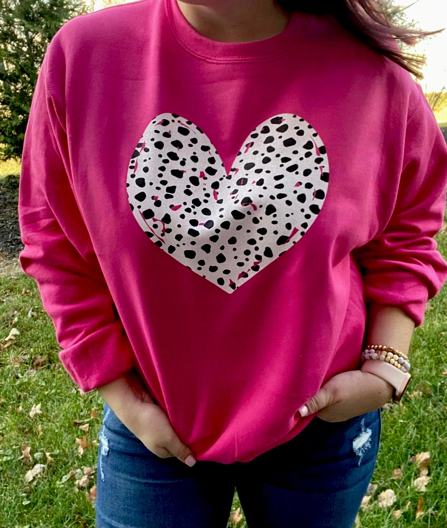 Dotted Heart Sweatshirt - PREORDER (SHIP DATE 12/12)