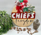 Chiefs Kingdom - 18” Natural Door Hanger