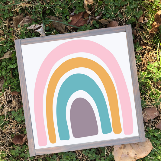 Boho Rainbow - Wood Sign