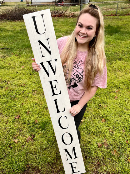 Unwelcome Porch Sign