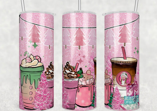 Pink Christmas Coffee - 20 oz Tumbler