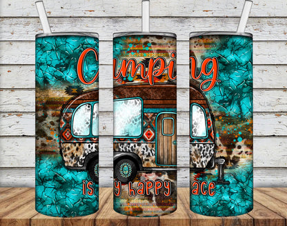 Camping Is My Happy Place - 20 oz Tumbler