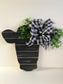 Cow Head Door Hanger - Black Faux Pallet 1/4”