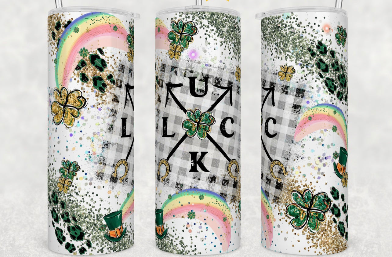 Lucky Rainbow Collage - 20 oz Tumbler