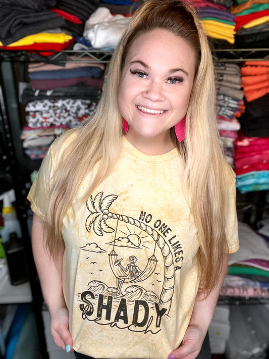 READY TO SHIP: MEDIUM - No One Likes A Shady Beach - Tee