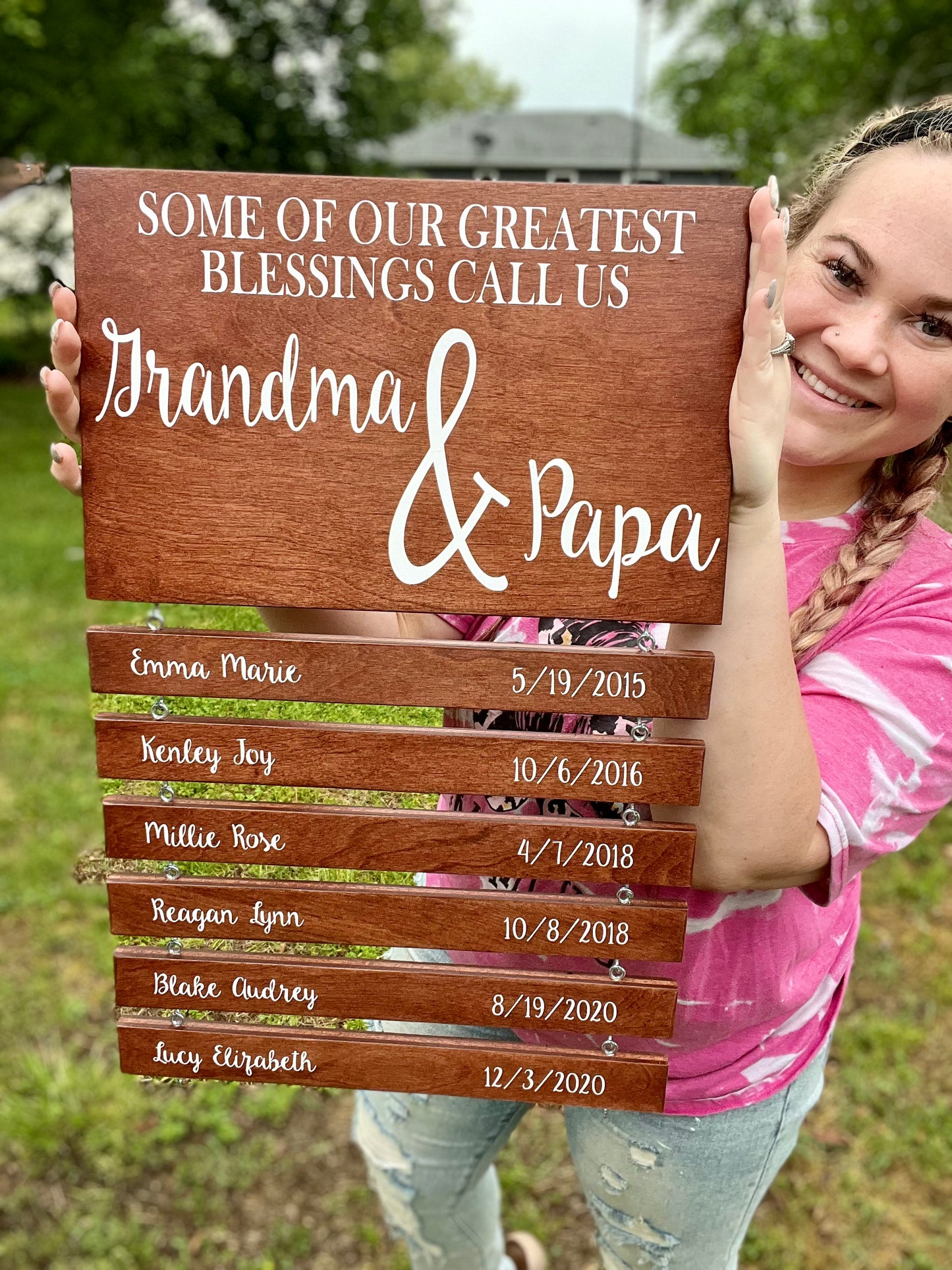 Our Greatest Blessings Call Us - Name Plates - Custom Sign