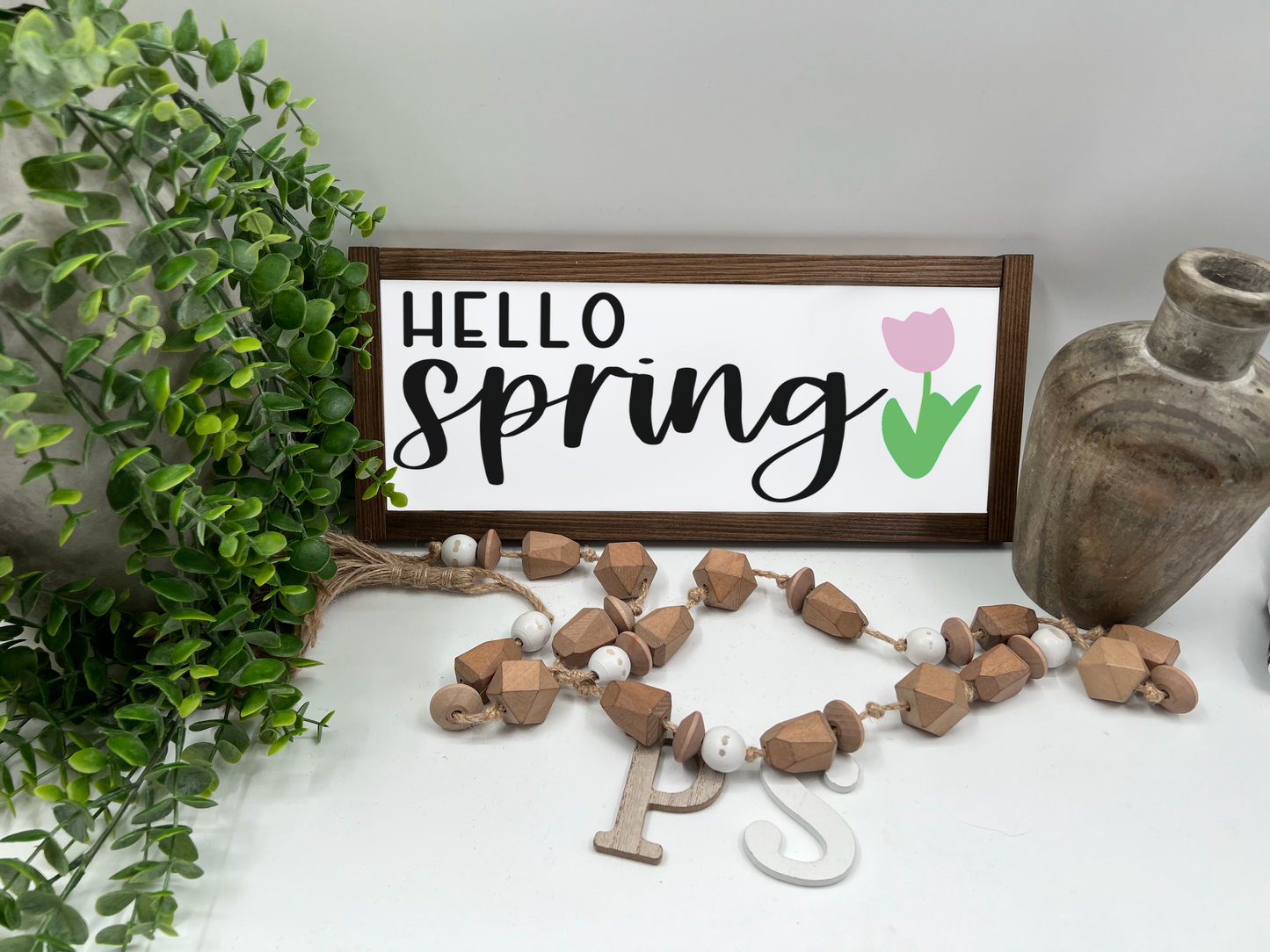 Hello Spring Tulip - Wood Sign