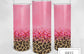 Pink Leopard Heart Glitter - 20 oz Tumbler