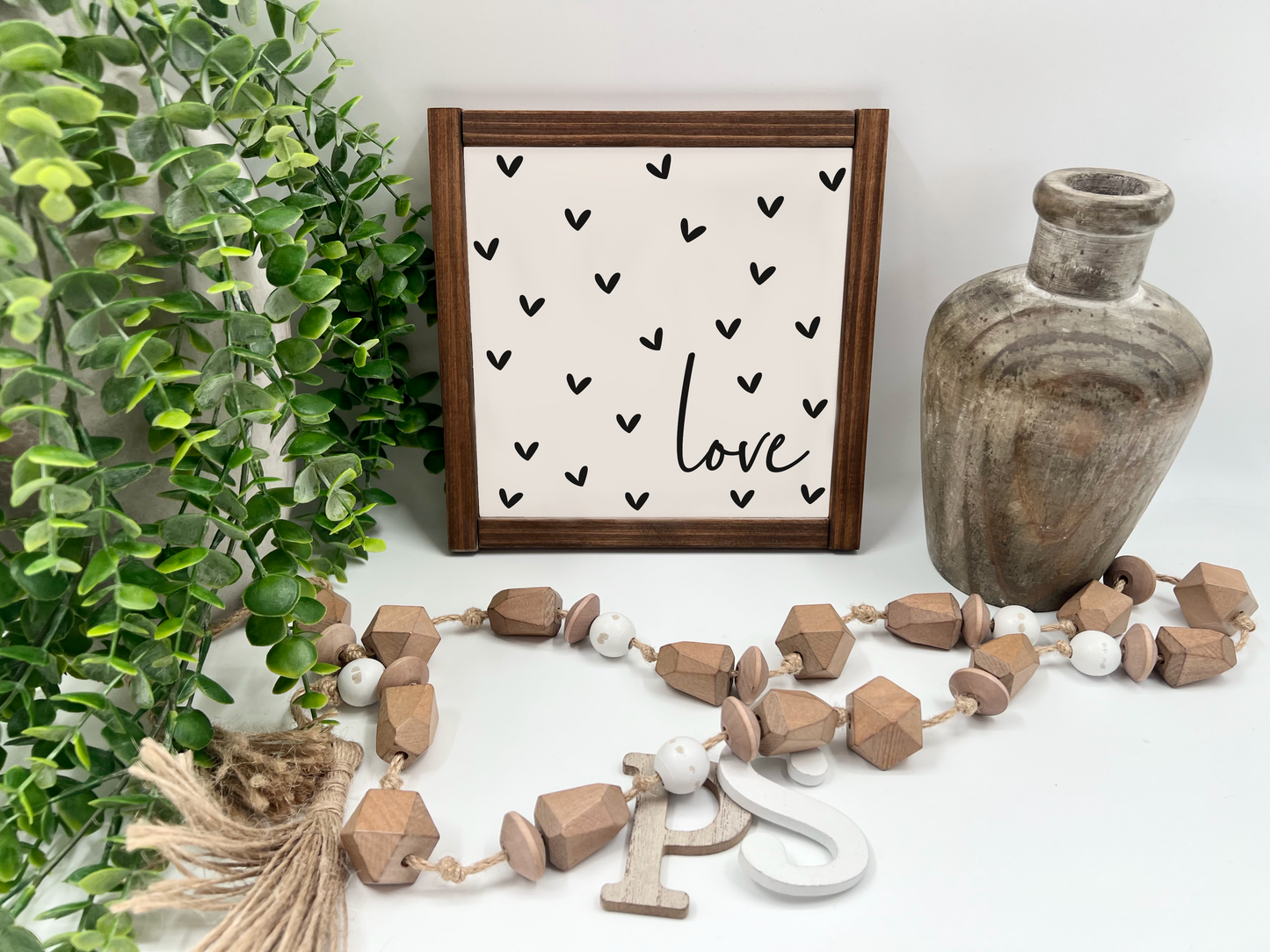 Love Hearts - Wood Sign