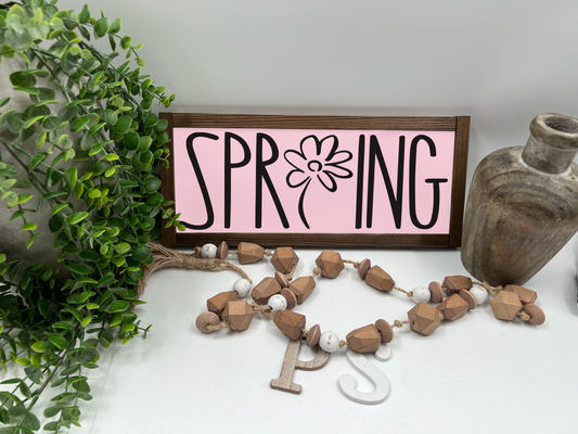 Spring - Wood Sign